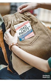 Maden Vintage Brown Corduroy Pants Men Solid Harajuku Straight  Pant Cargo Retro Casual Streetwear Trouser Safari  Bottoms