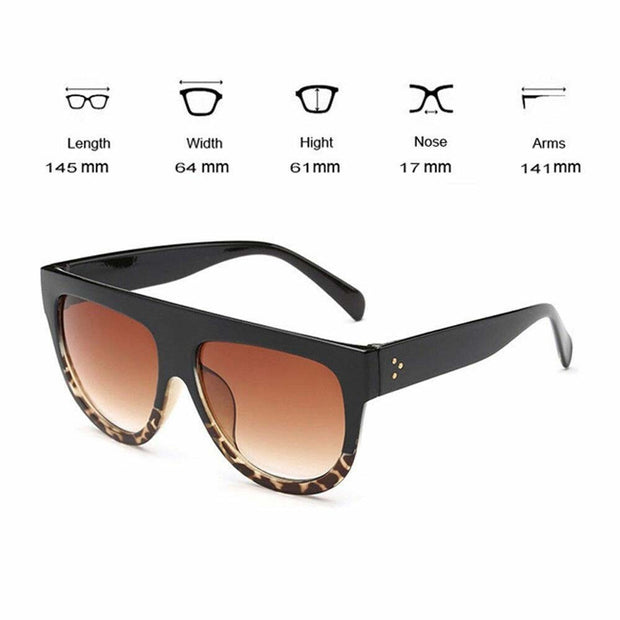 Women Sunglasses Oversized Square Goggles Shades Sun Glasses Outdoor Vintage